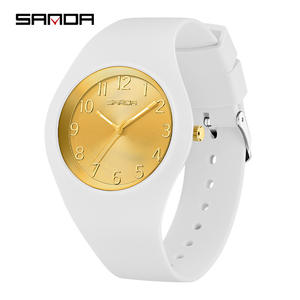 Reloj de Cuarzo SANDA 6186, Simple y Elegante para Estudiantes, Ligero, con Correa de Silicona, Ideal para Niños y Niñas - Product Image 2