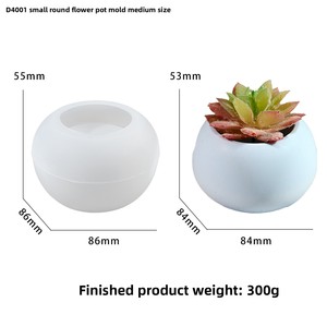 Molde de silicona DIY para maceta pequeña redonda, caja de almacenamiento de aromas, maceta para plantas suculentas, diseño moderno y sencillo, modelo DIY000040 en stock - Product Image 6