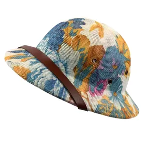화려한 남여 야외 종이 밀짚 Pith 헬멧 야외 사파리 모자