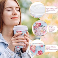 Gobelets à café personnalisés en papier kraft simple paroi, biodégradables, écologiques, jetables, avec estampage pour café à emporter, fêtes de Noël