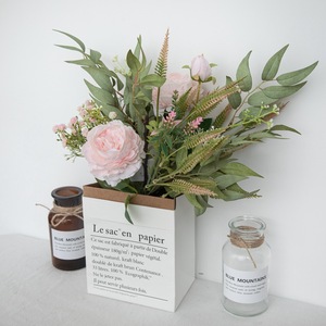 ช่อดอกกุหลาบประดิษฐ์ CallaFloral รุ่น CF01133 สำหรับตกแต่งงานแต่งงานและบ้าน - Product Image 2