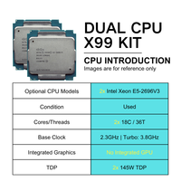 NOUVEAU Kit PC E-ATX X99-2D3 Refroidissement Actif Carte Mère X99 Combo Double Processeur Intel Xeon E5 2696 V3 8X DDR3 ECC RAM Carte Mère X99 Double CPU