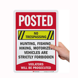 批发定制金属标志复古复古警示金属标志 - Product Image 1