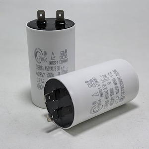 워터 펌프 부품 <span class=keywords><strong>AC</strong></span> 모터 시동 CBB60 Sh 450VAC 50/60hz 10UF 40 85 21 핀 와이어 금속화 박막 커패시터 - Product Image 3