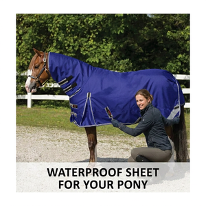 Couverture d'extérieur pour cheval rouge, imperméable, en tissu Oxford, doublure polaire, pour l'hiver, protection extérieure avec grande rabat de queue et 2 sangles de fixation aux jambes - Product Image 5