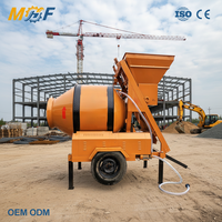 Mélangeurs à béton MHF polyvalents JZM 350L-1500L avec rouleaux en caoutchouc, unité de mélange de ciment multi-tailles pour chantier ferroviaire