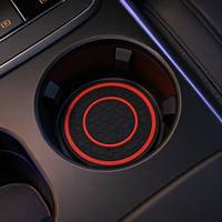 Sous-verre universel antidérapant pour porte-gobelet de voiture, en silicone de qualité alimentaire, texture nid d'abeille, résistant à la chaleur, réduction du bruit, accessoire automobile