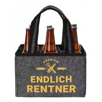 Sac fourre-tout rectangulaire en feutre pour vin, personnalisable avec logo imprimé, pour rangement et transport de vin, vente en gros