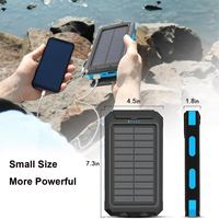 Powerbank Mobile 20000 MAh Portable Powered 20000 Mah Power Bank Chargeur solaire rapide pour tous les modèles de téléphone