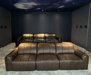 लक्जरी वास्तविक चमड़े का रिमोट कंट्रोल विस्तारित सोफा सेट लिविंग रूम विला सोफा बिस्तर के लिए इलेक्ट्रिक एक्सपेंडेबल रिमोट कंट्रोल - Product Image 4