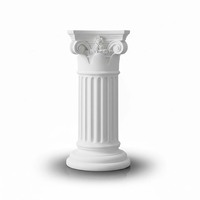 Colonne en résine cannelée résistante aux intempéries - Socle polyvalent pour jardinières extérieures et présentoirs d'art intérieurs