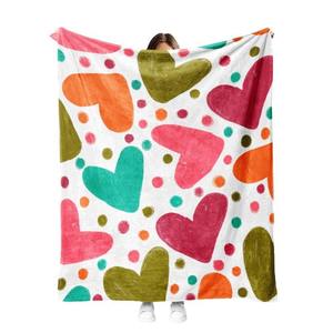 Love Franela Manta Diseño personalizado Día de San Valentín Impresión digital <span class=keywords><strong>Aire</strong></span> acondicionado Manta Siesta Sofá Cama Manta suave - Product Image 3