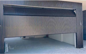 Andexin Oculto Automático Color <span class=keywords><strong>Madera</strong></span> Rejilla <span class=keywords><strong>de</strong></span> aluminio Puerta <span class=keywords><strong>de</strong></span> <span class=keywords><strong>garaje</strong></span> Rejillas modernas Listones Puertas <span class=keywords><strong>de</strong></span> <span class=keywords><strong>garaje</strong></span> para Villa - Product Image 4