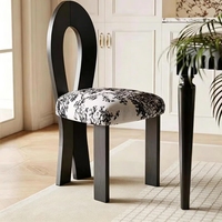Chaises de salle à manger vintage en bois massif avec dossier, design contemporain pour salle à manger, salon, hôpital et hôtel, modèle Sirène