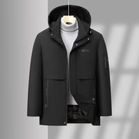 Veste d'hiver imperméable matelassée à capuche pour homme, style streetwear, épaisse, avec fermeture éclair longue, réversible, extensible, 5XL, OEM