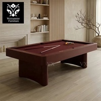 Table de billard américaine professionnelle en cuir et bois, taille personnalisée, mobilier moderne pour salle de jeux, pour la maison, l'hôtel, l'appartement