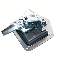 Loquet à palette pliable en acier inoxydable poli avec poignée en T et clé pour boîte à outils de camping-car KSD