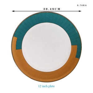 Platos de cerámica hechos a mano al por mayor, accesorios de cocina, juego de vajilla de porcelana, juego de platos de cena de boda - Product Image 6