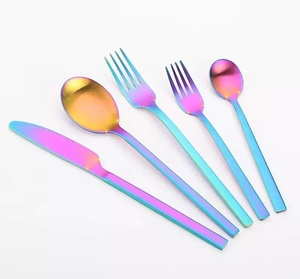 Bán buôn vàng bạc đặt phục vụ muỗng dao, nĩa và muỗng đặt thép không gỉ đồ dùng - Product Image 5