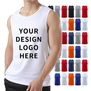 Men Fitness Tank Top Summer Outdoor Workout <b>Running</b> <b>Singlet</b> Sleeveless 100% Polyester Sport Men Slim Vest - Product Image 1