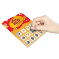 Cartes de visite personnalisées pour fabricants avec 9 zones à gratter, sérigraphie, revêtement UV, pour tirages au sort et gagnants importants