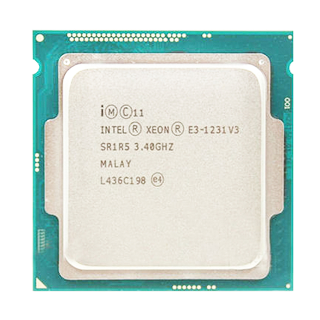 E3-1231V3 Processor 4 Cores 8 Threads 3.4GHz Base 8MB Cache 80W TDP LGA1150 for PC Desktop