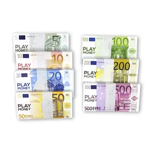 100pcs/bundle Wholesale Festival Props Toys Banknotes Paper 100 Euro Money Play Game Props Banknotes