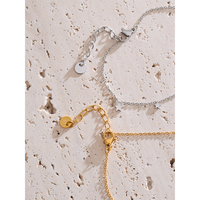 JINYOU 1864 Bracelet de Charme avec Anneau de Doigt pour Femme 2025 – Bijou en Acier Inoxydable, Chaîne Fine Étoile, Accessoire d'Été
