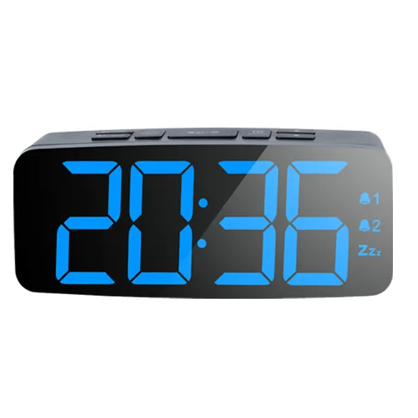 New Arrival Brightness Adjustable Backlit LCD Digital Display Smart Table Desk Alarm Clock