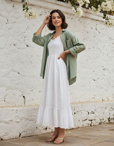 ชุดเดรสลำลองสำหรับผู้หญิง ผ้าเนื้อนุ่มสบาย เหมาะสำหรับการไปเที่ยวชายหาด วันหยุดฤดูร้อน และสไตล์สบายๆ - Product Image 3