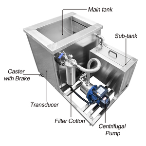 Thép không gỉ 40kHz Máy làm sạch siêu âm công nghiệp với bộ lọc hẹn giờ nóng cho phụ tùng ô tô phun - Product Image 2