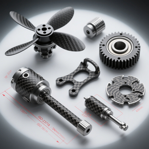 5-trục tùy chỉnh CNC gia công sợi <span class=keywords><strong>carbon</strong></span> <span class=keywords><strong>Drone</strong></span> khung phần quay và phay dịch vụ cho trọng lượng nhẹ <span class=keywords><strong>Drone</strong></span> phụ kiện - Product Image 3