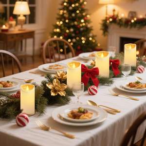 <b>Battery</b> Operated Flickering Flameless LED Candle <b>Lamp</b> ABS Material Waterproof IP44 Warm White Outdoor Decoration Christmas Light - Product Image 5