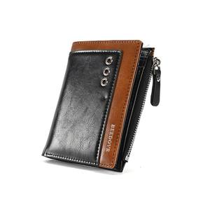 Pu cuir affaires commerce extérieur sac couleur bloc court RFID hommes portefeuille est un bon cadeau pour les frères - Product Image 5