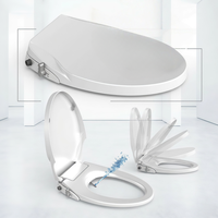 Siège de toilette intelligent avec bidet intégré, installation facile en DIY, pression d'eau réglable, en plastique PP durable, allongé, compatible avec les toilettes standard, pour une hygiène optimale