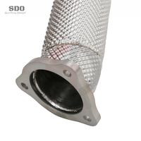 Tubo Delantero de Acero Inoxidable de Alto Rendimiento SDO Compatible con Porsche Cayenne GTS 958.2 3.6T V6 2015-2018 con Protector Térmico