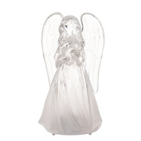 Nouvel Arrivage Transfrontalier : Veilleuse Décorative de Noël LED en Acrylique Style Cristal, Motif Petit Ange LD23-TS01