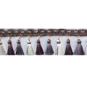 2025 nhà máy cung cấp bán buôn nhà dệt 9cm Rèm tua rìa cắt tỉa - Product Image 4