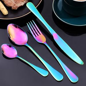 Juego de cubiertos dorados de lujo, cuchillo, tenedor, cuchara, caja de regalo, <span class=keywords><strong>2023</strong></span> - Product Image 3