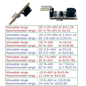 Mini Convertidor DC-DC Reductor de Voltaje de 5-40V a 3.3V 4V 5V <span class=keywords><strong>12V</strong></span>, Módulo Regulador de Voltaje, Reemplaza AMS1117 <span class=keywords><strong>7805</strong></span> Lm2596 DD4012SA - Product Image 5