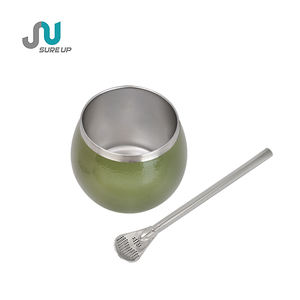 Offres Spéciales gobelet isolé portable en acier inoxydable <span class=keywords><strong>gourde</strong></span> Yerba Mate tasse avec paille tasses à thé de football pour une utilisation en déplacement - Product Image 5
