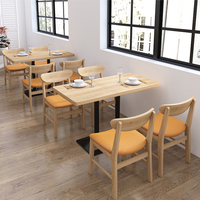 Ensemble de canapés et de banquettes pour restaurant, table et chaises personnalisées OEM, table et chaises de restauration rapide en bois massif