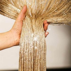 SHJY SHJY-L205 Élégant panneau mural rideau <span class=keywords><strong>de</strong></span> porte 1x2m en polyester scintillant pour usage intérieur, avec franges, pour <span class=keywords><strong>décoration</strong></span> <span class=keywords><strong>de</strong></span> plafond <span class=keywords><strong>de</strong></span> banquet et <span class=keywords><strong>de</strong></span> mariage - Product Image 2