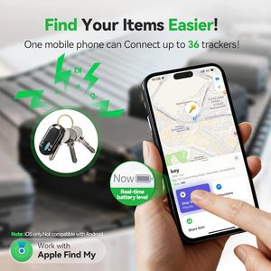 Tecknet Air Tracker Tag, Paquete de 2 Rastreadores Recargables con Control por Aplicación para iOS, Rastreo en Tiempo Real - Product Image 2