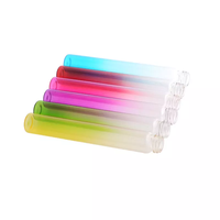 Emballage cosmétique dégradé rouge bleu jaune bouteille en verre avec pulvérisateur en aluminium bouteille de parfum en verre mince rechargeable 10ml