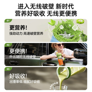 Daewoo Fruit And <b>Vegetable</b> Cup 401Ml Portable Wireless <b>Juicer</b> With Usb Charging For Household Use - Product Image 4