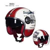 Casco Retro ABS para Motocicleta, para Hombre y Mujer, Uso en las Cuatro Estaciones, Doble Visera, Protección Solar de Verano para Scooter Eléctrico