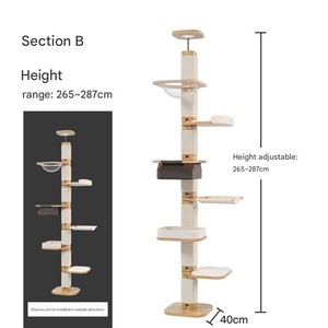 <span class=keywords><strong>Arbre</strong></span> <span class=keywords><strong>à</strong></span> <span class=keywords><strong>chat</strong></span> en bois massif axé sur le confort |   Vente en gros directe d'usine |   Perchoirs pour chats <span class=keywords><strong>à</strong></span> plusieurs niveaux avec rembourrage doux et poteaux <span class=keywords><strong>à</strong></span> gratter - Product Image 5