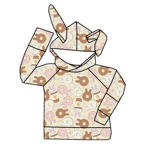 2026 Newest Children Clothing Kids Holiday <strong>Clothes</strong> Custom Print Easter <strong>Rabbit</strong> Ear Long Sleeve Girls Hoodie Top - Product Image 2