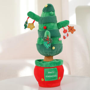 Nouvel arbre <span class=keywords><strong>de</strong></span> Noël, poupée Père Noël, jouets en peluche électriques qui chantent et enseignent les mots parlés, cadeaux <span class=keywords><strong>de</strong></span> Noël pour l'apprentissage - Product Image 6